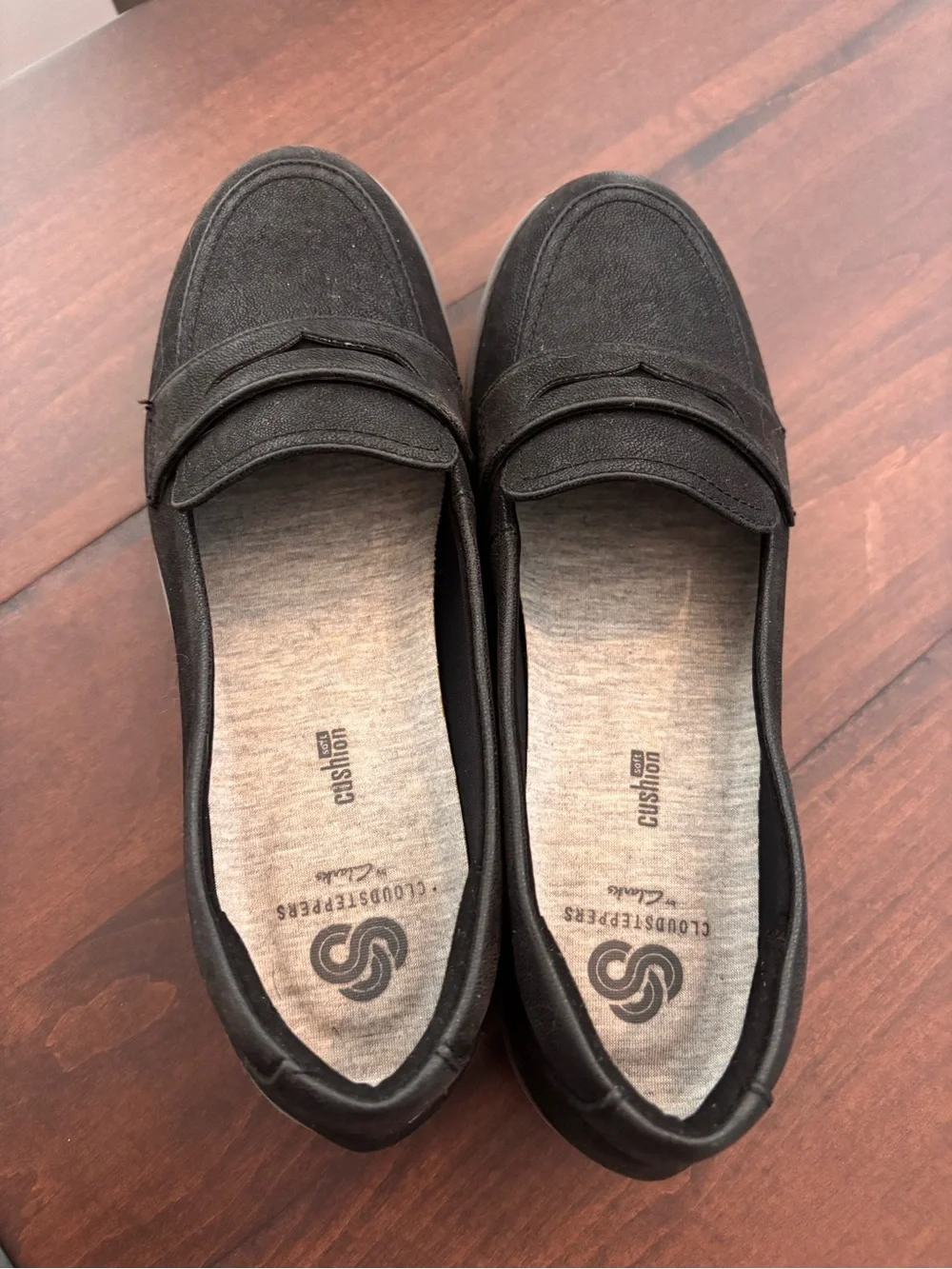 Clarks Black Cloudsteppers Loafers
